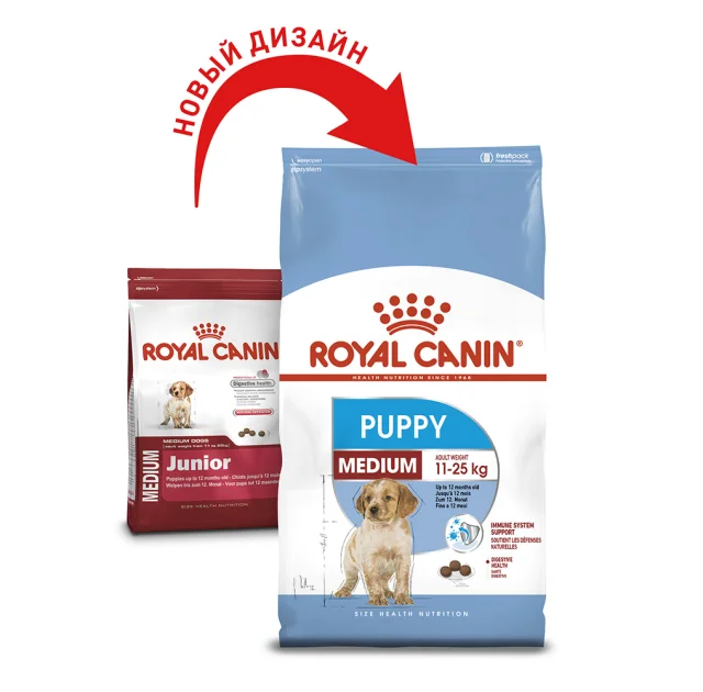 Сухой корм Royal Canin Medium Puppy для щенков средних пород до 12 месяцев, 10 кг