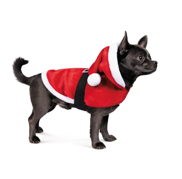 Попона Pet Fashion Santa для собак, плюш, размер M, красный