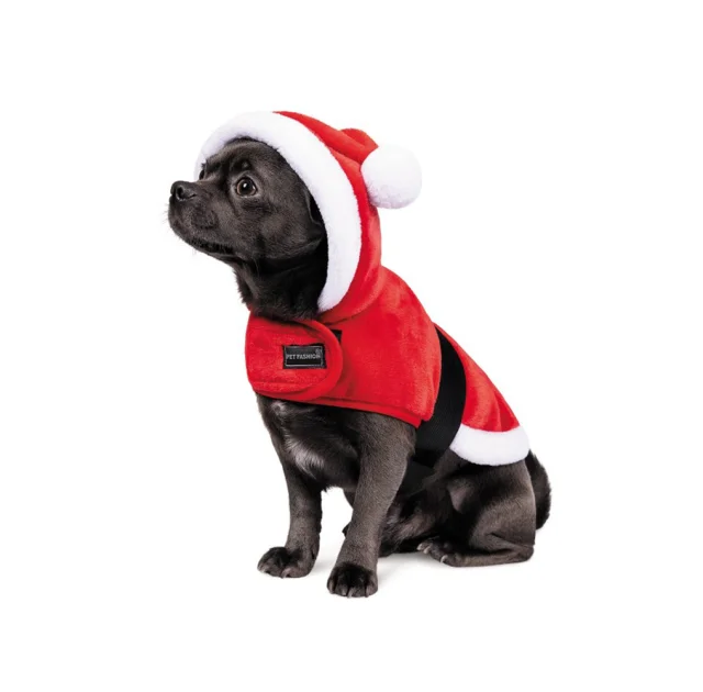 Попона Pet Fashion Santa для собак, плюш, размер M, красный