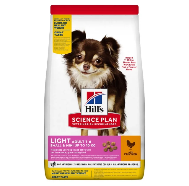Сухой корм Hill's Science Plan Adult Light Small & Mini для собак, с курицей, 6 кг