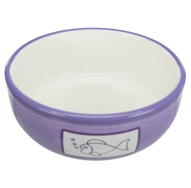 Миска Trixie для котів, кераміка, різнобарвна, 0.35 л/13 см