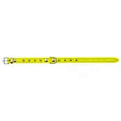 Нашийник Trixie шкіряний, з заклепками для собак, 47 см х 18 мм, жовтий