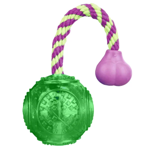 Іграшка Trixie м'яч на канаті, для собак, 7 × 25 см