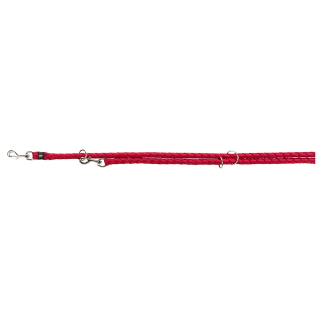 Повідець-перестібка Trixie Cavo Adjustable Lead для собак, плетений, круглий, розмір S-M, 2 м/12 мм, червоний