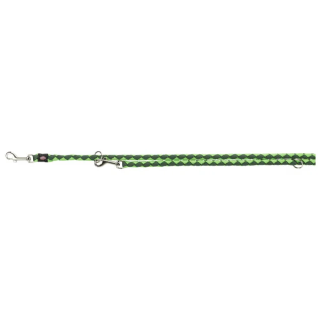 Повідець-перестібка Trixie Cavo Adjustable Lead для собак, плетений, круглий, розмір S-M, 2 м/12 мм, зелений/салатовий