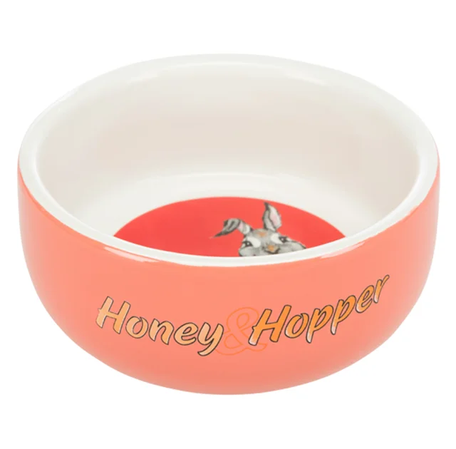 Миска Trixie Honey & Hopper для грызунов, керамическая, 11 см, 250 мл