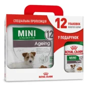 Сухой корм Royal Canin Mini Ageing 12+ для собак мелких пород старше 12 лет, 3.5 кг + 12 паучей в подарок