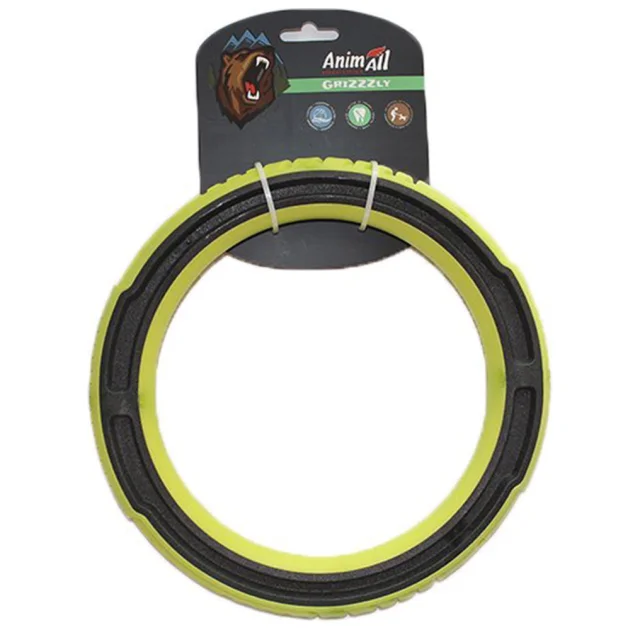 Игрушка AnimAll GrizZzly для собак, супер-кольцо, зеленое, 24 см