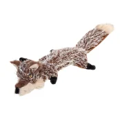 Мягкая игрушка GiGwi Plush, для собак, плюшевый волк, с пищалкой, текстиль, 37 см