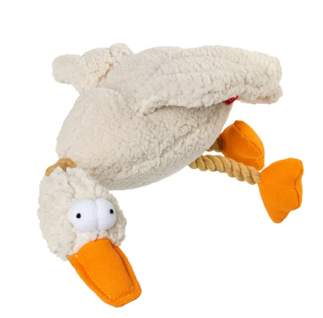 Игрушка GiGwi Catch & fetch, для собак, утка с пищалкой, текстиль, 36 см