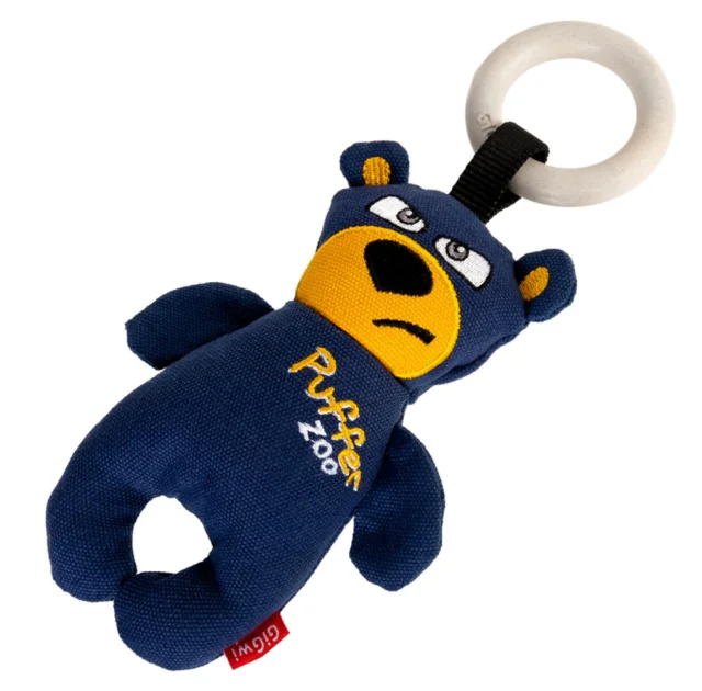 Игрушка GiGwi Basic, для собак, медведь с пищалкой, текстиль, 26 см