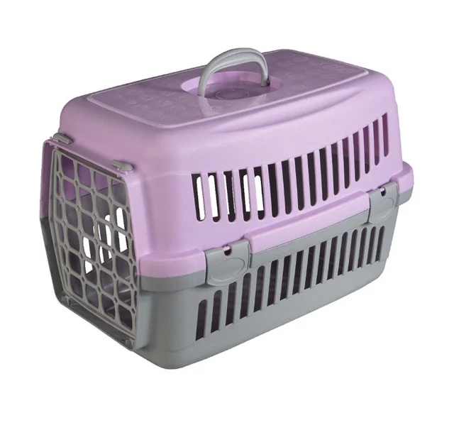 Переноска AnimAll CNR-102 для кошек и собак, серо-фиолетовая, 48.5×32.5×32.5 см