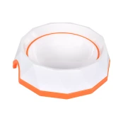 Миска AnimAll Диамант, для собак, 500 мл, оранжево-белая
