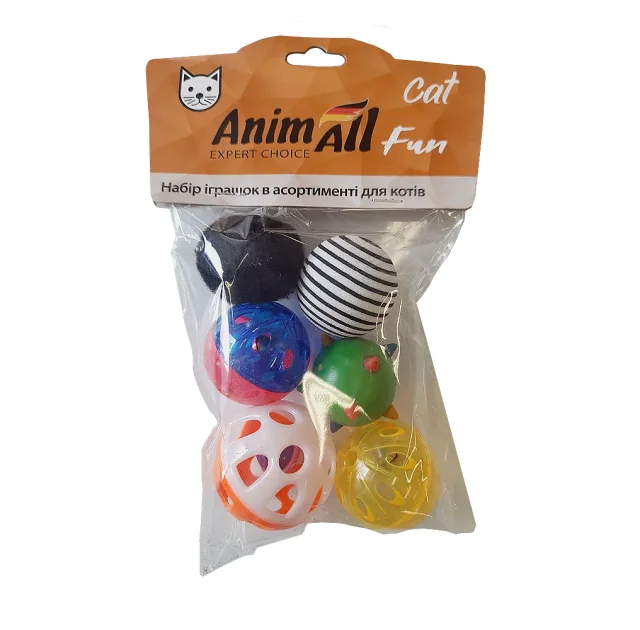 Набор игрушек AnimAll Fun Cat в ассортименте, для кошек, 6 шт
