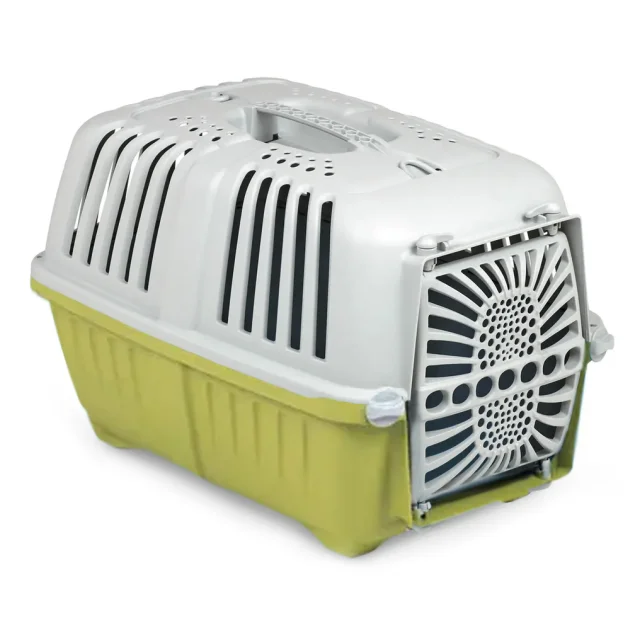 Переноска MPS Pratiko 1 для кошек и собак до 8 кг, зелёная, 48×31.5×33 см