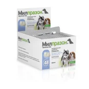 Таблетки KRKA Мілпразон від глистів для собак вагою менше 5 кг, 2.5 мг/25 мг, 4 таб