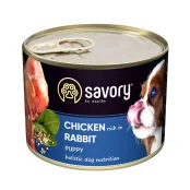 Влажный корм Savory Puppy Chicken&Rabbit для щенков, курица с кроликом, 200 г