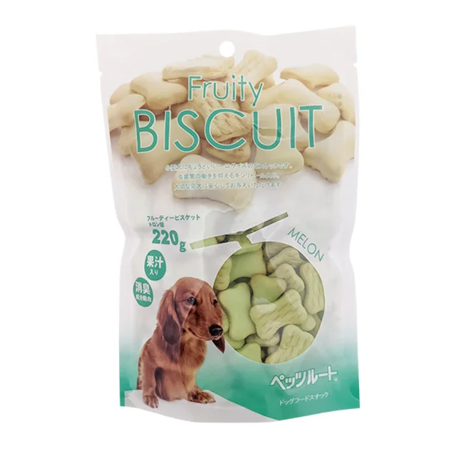 Ласощі DoggyMan biscuits Melon, фруктове печиво, з динею для собак, 220 г