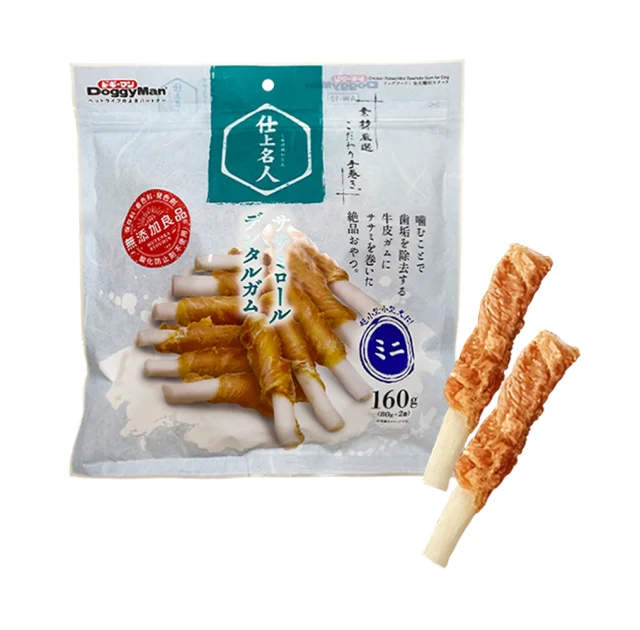 Жувальні ласощі DoggyMan Chicken Filet Dental Gum, в'ялена курка, 6 см, для собак, 160 г