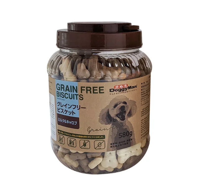 Ласощі DoggyMan Biscuits Milk&Carob, беззерновий бісквіт з молоком та керобом, для собак, 580 г