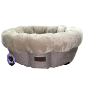 Лежак AnimAll Mary M Beige для собак, бежевий, 60×60×17 см