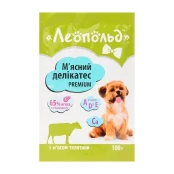 Влажный корм Леопольд Мясные деликатесы с мясом телятины, для собак, 100 г