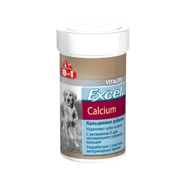 Витамины 8 in 1 Excel Calcium с кальцием для собак, 880 таблеток