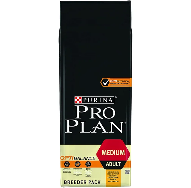 Сухий корм Purina Pro Plan Dog Medium Adult для собак середніх порід, з куркою, 18 кг
