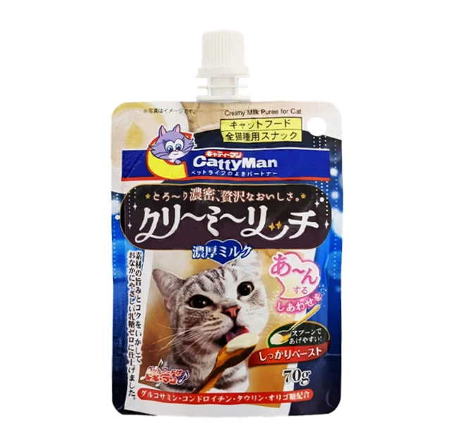 Жидкое лакомство CattyMan Creamy Milk для кошек, сливочное пюре с молоком, 70 г