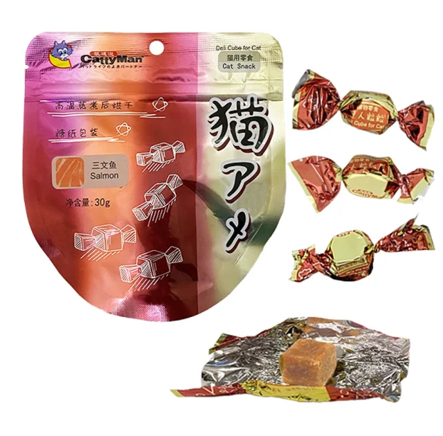 Лакомство CattyMan Deli Cube Tuna для кошек, конфеты с лососем и куриным филе, 30 г
