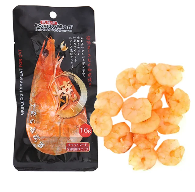 Лакомство CattyMan Grilled Shrimp для кошек, креветка на гриле, 16 г