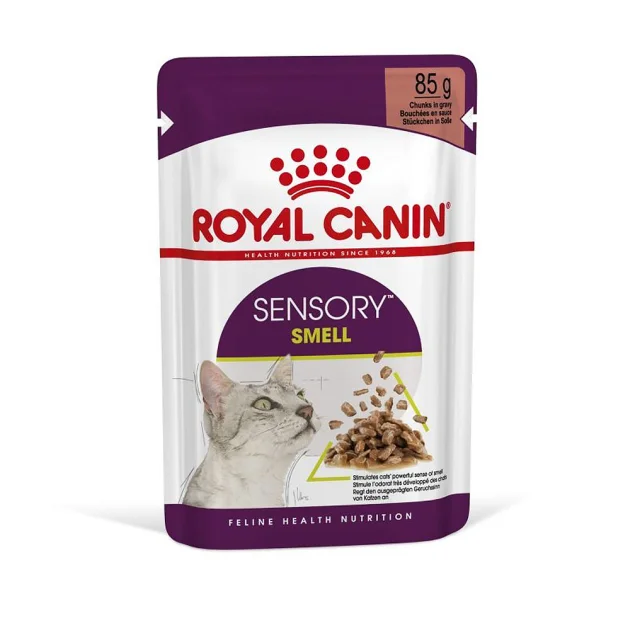 Вологий корм Royal Canin Sensory Smell Gravy для котів вибагливих до аромату, шматочки в соусі, 85 г