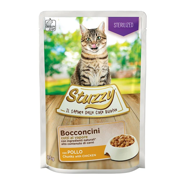Вологий корм Mister Stuzzy Cat Sterilized Chicken з куркою в соусі, для стерилізованих кішок, 85 г