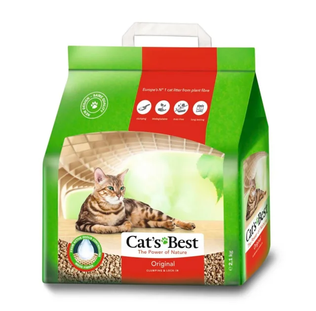 Деревний наповнювач, Cat's Best Original, 2.1 кг