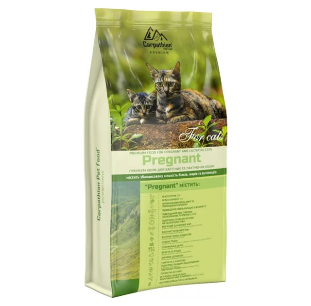 Сухий корм Carpathian Pet Food Pregnant для вагітних та лактуючих кішок всіх порід, з куркою, 12 кг