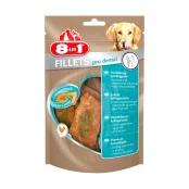 Лакомство для собак 8in1 куриное филе, S, для освежения дыхания, 80 г
