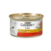 Вологий корм Purina Gourmet Gold для котів, з яловичиною, паштет, 85 г