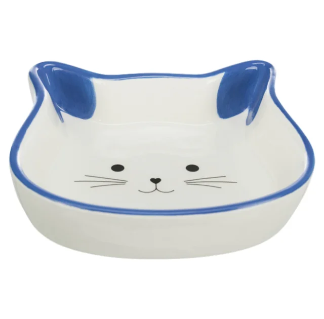 Миска Trixie в формі котячої голови для котів, кераміка, 0,25 л / 12 см