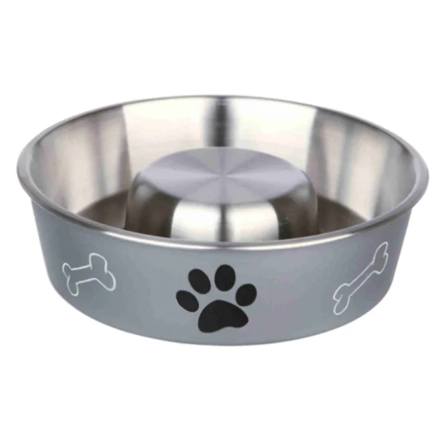 Миска Trixie Slow Feed для собак, сталь, 1 л, 21 см