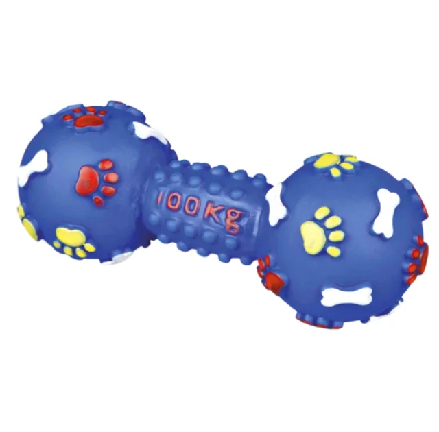 Игрушка Trixie гантель-пищалка с лапами, для собак, 15 см