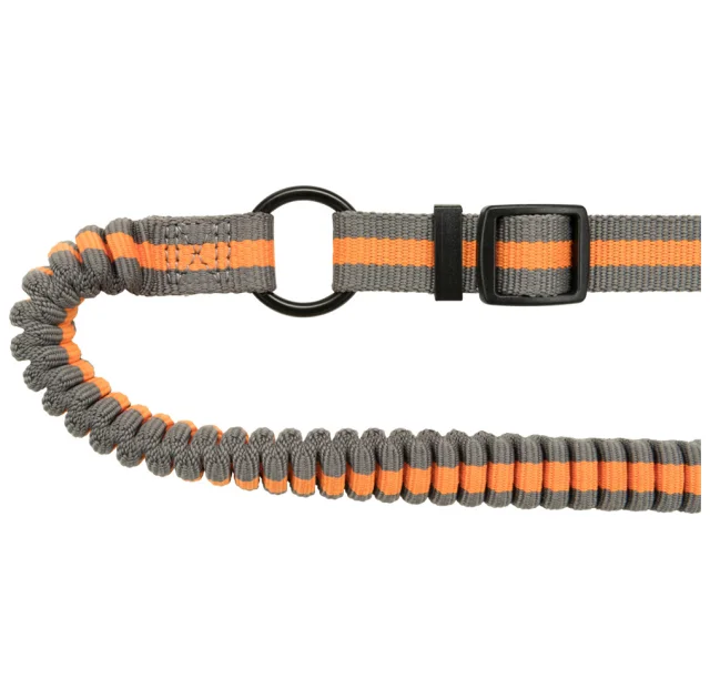 Поводок для пробіжок Trixie нейлон, 1.33-1.80 м, товщина 20 мм, графіт з помаранчевим