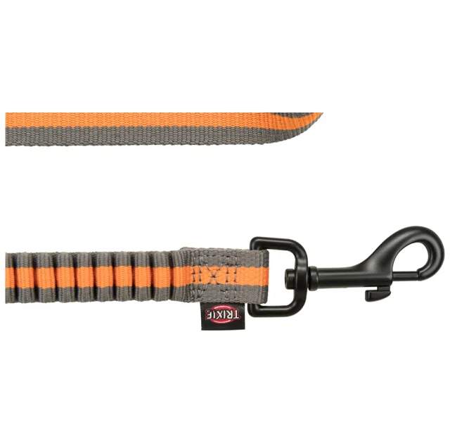 Поводок для пробіжок Trixie нейлон, 1.33-1.80 м, товщина 20 мм, графіт з помаранчевим