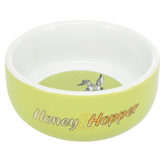 Миска Trixie Honey & Hopper для грызунов, керамическая, 11 см, 250 мл