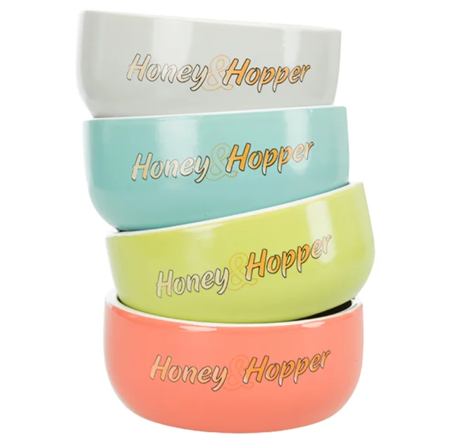 Миска Trixie Honey & Hopper для грызунов, керамическая, 11 см, 250 мл
