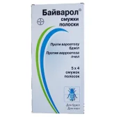 Смужки Bayer Байварол для виявлення і знищення кліщів варроа, 1 блістер (4 смужки)(відкл)