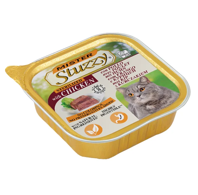 Консерви Mister Stuzzy Cat Sterilized для стерилізованих котів і кастрованих котів, паштет, 100 г