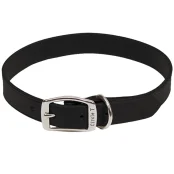 Кожаный ошейник Coastal Circle T Leather Town для собак, черный, 2.5×60 см
