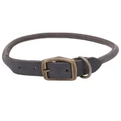Кожаный ошейник Coastal Circle T для собак, серый, 1×40 см
