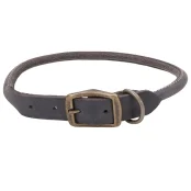 Кожаный ошейник Coastal Circle T для собак, круглый, серый, 1.2×50 см
