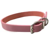 Кожаный ошейник Coastal Circle-T Fashion для собак, розовый, 1.6×40 см
